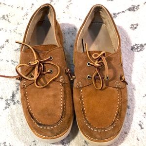 Rugged Shark Chestnut Suede Wheelhouse Loafers